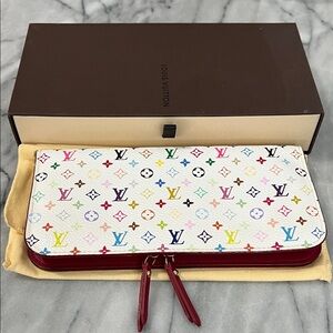 Louis Vuitton White Multicolor Wallet Murakami